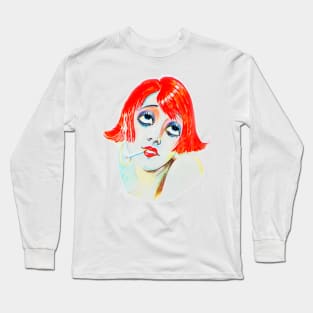 Redhead Girl Smoking Long Sleeve T-Shirt